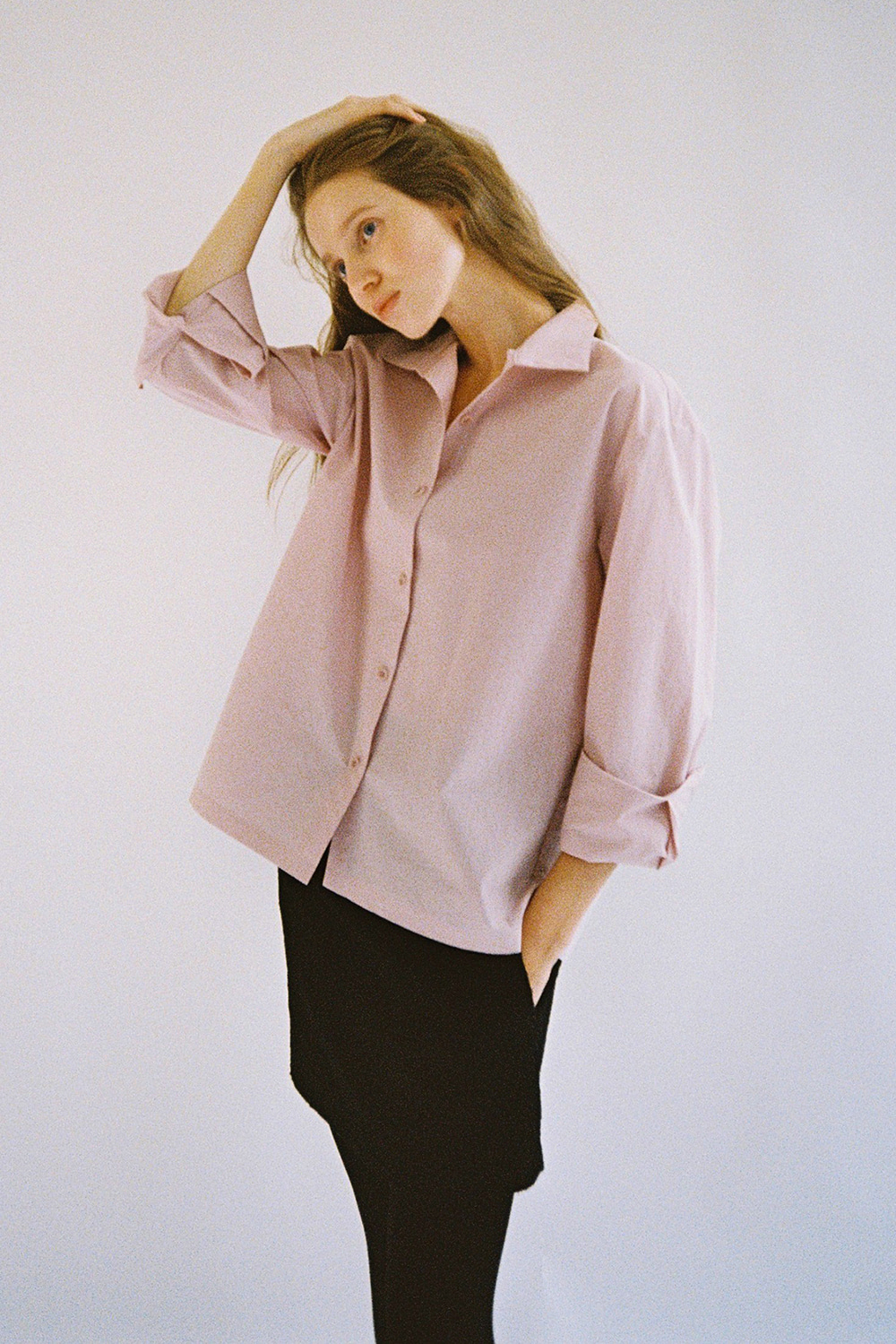 [2nd] Carolyn Stand Shirt (dusty pink)