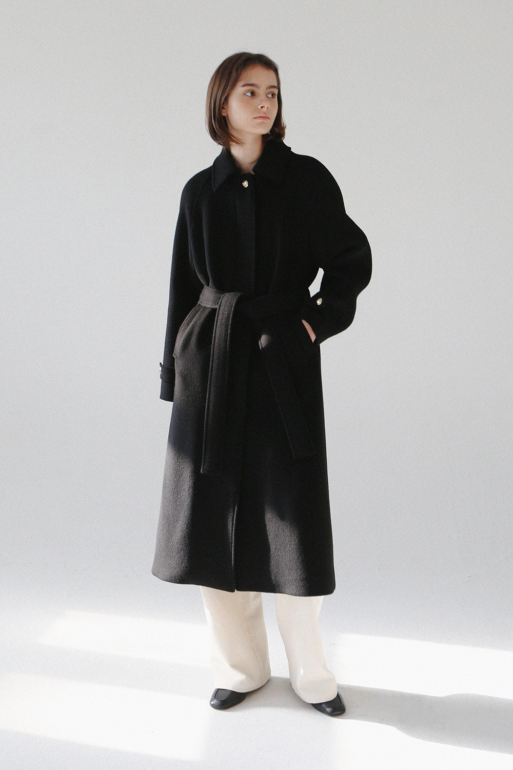 [12/9 예약배송] Delpy Belted Coat (black)
