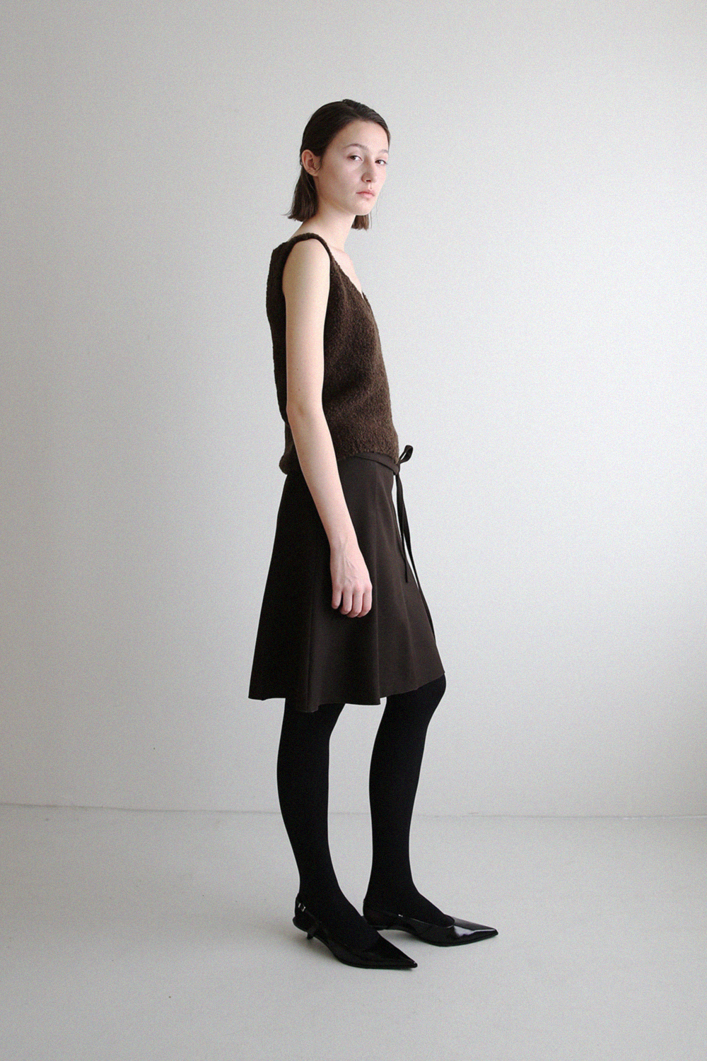 Lys Wool Skirt (deep brown)