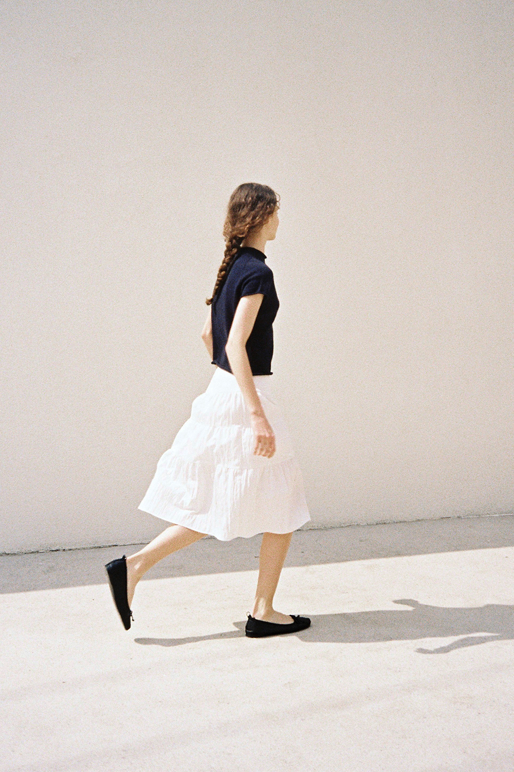[2nd] Sylvie Tiered Skirt (white)