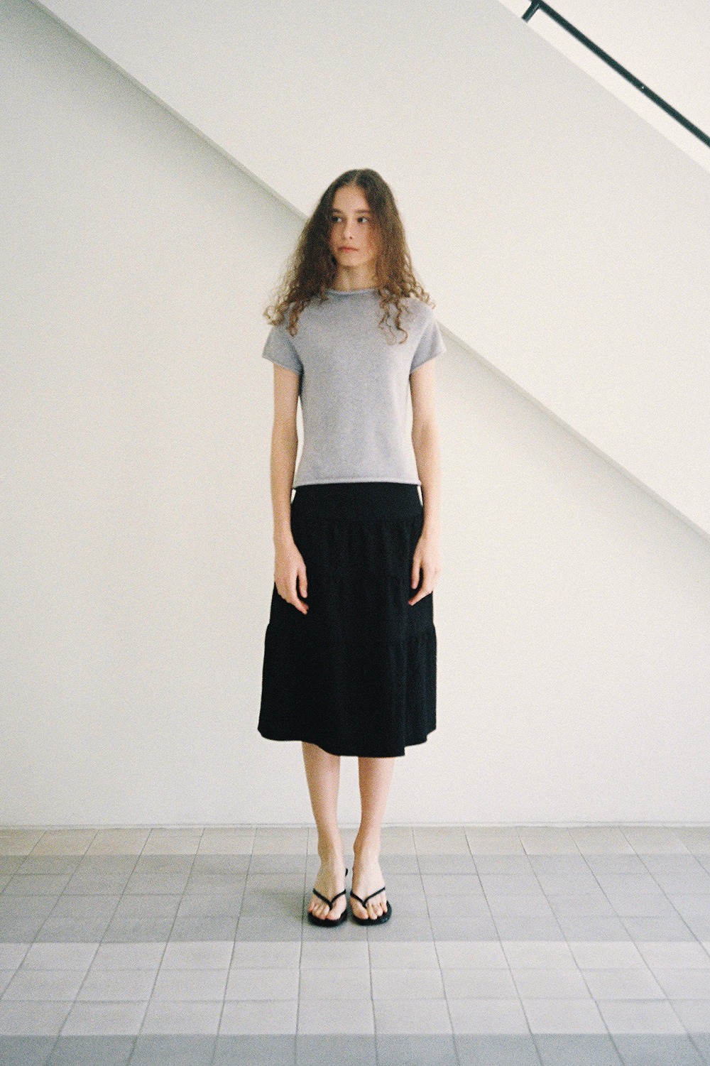 Sylvie Tiered Skirt (black)